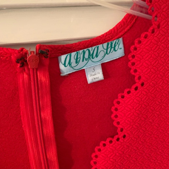 Francesca’s red dress with laser cut details - Picture 5 of 5